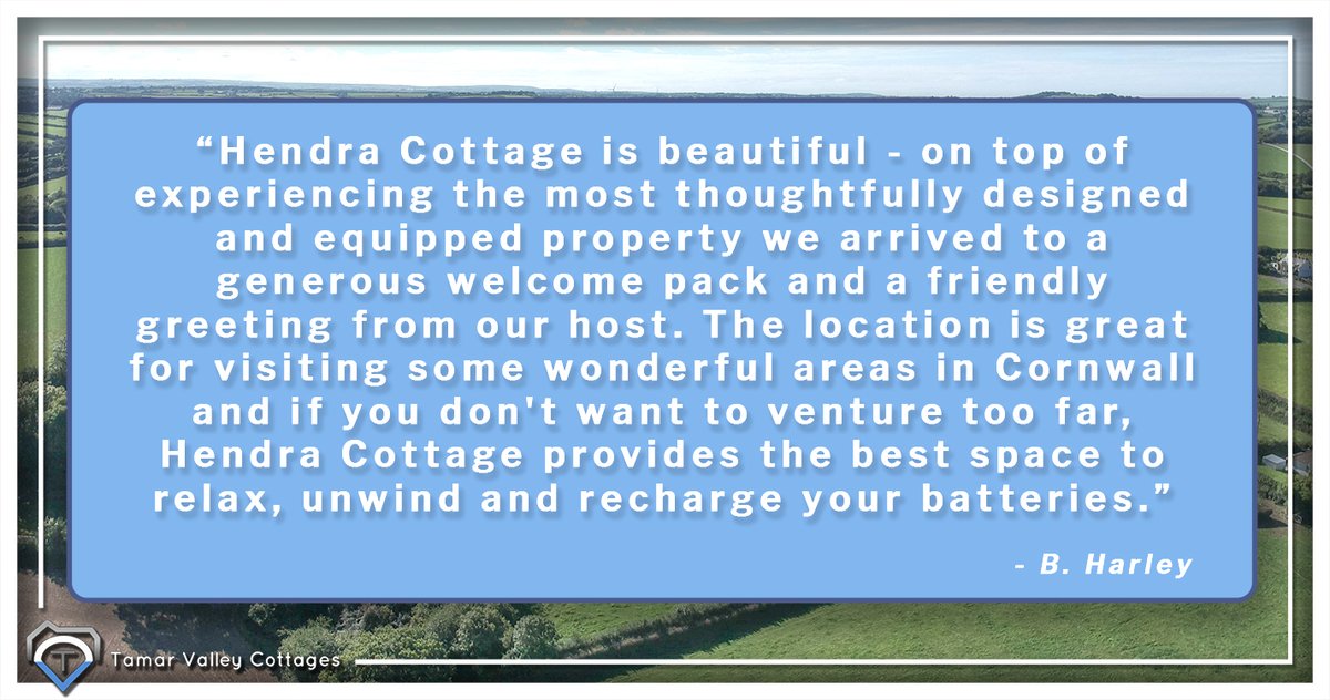 A lovely review for Hendra here.  

#happyguest #Cornwall