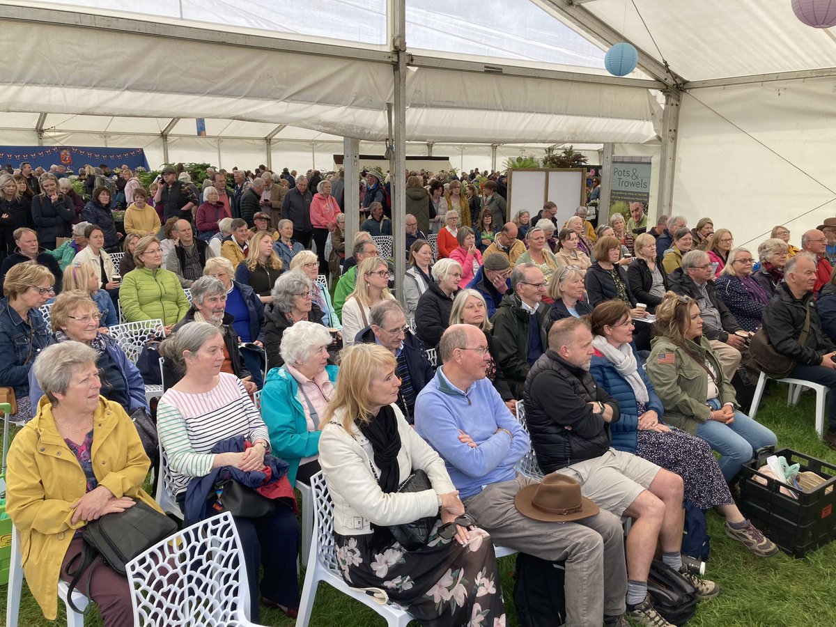 Looking forward to being at the amazing @MalvernShows next week (9-12 May) with the Potting Shed stage in the Floral Marquee. Talks, demos and Q&A sessions on all four days. @The_RHS #pottingshedstage #gardeningtalks #nurseries #malvernshow
