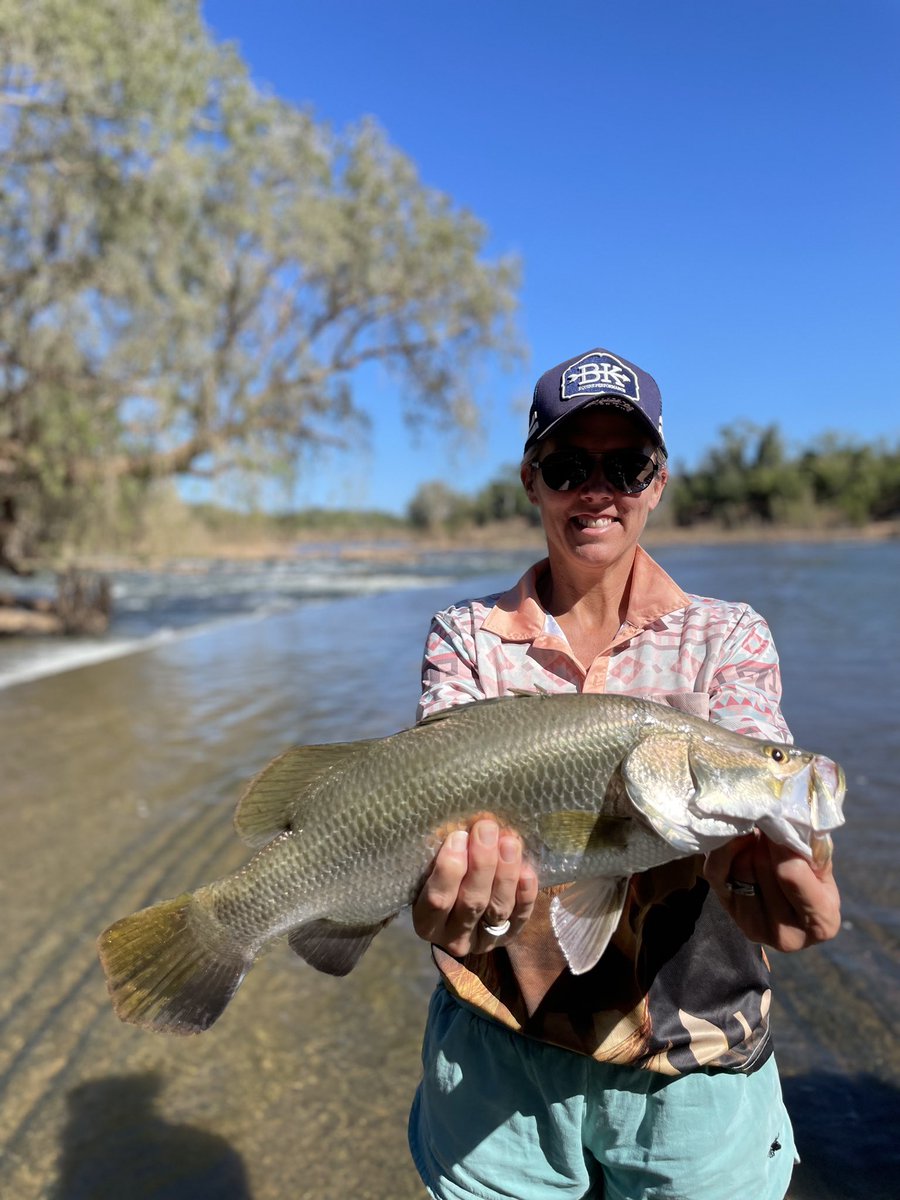 The cook with a nice little barra from this mornings session @barrelracernt