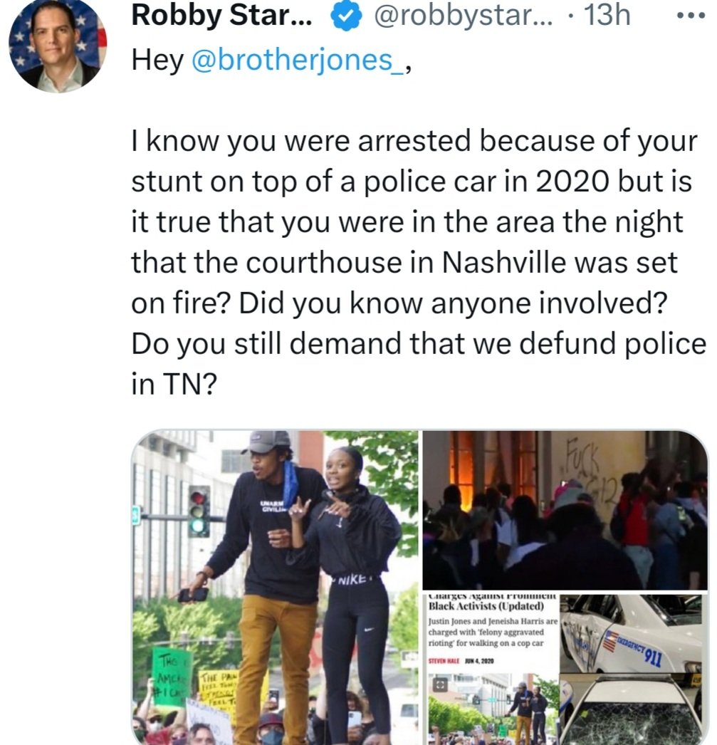 #JustinJones is a disgrace.
Hes an Activist in a libbie craphole #Nashville 
He #Rioted with #blm #2020
How was he eligible to run?
He spends more time on his PR and $ than DOING anything for his district.
Look at proof he is a #troublemaker not fair for ALL rep.