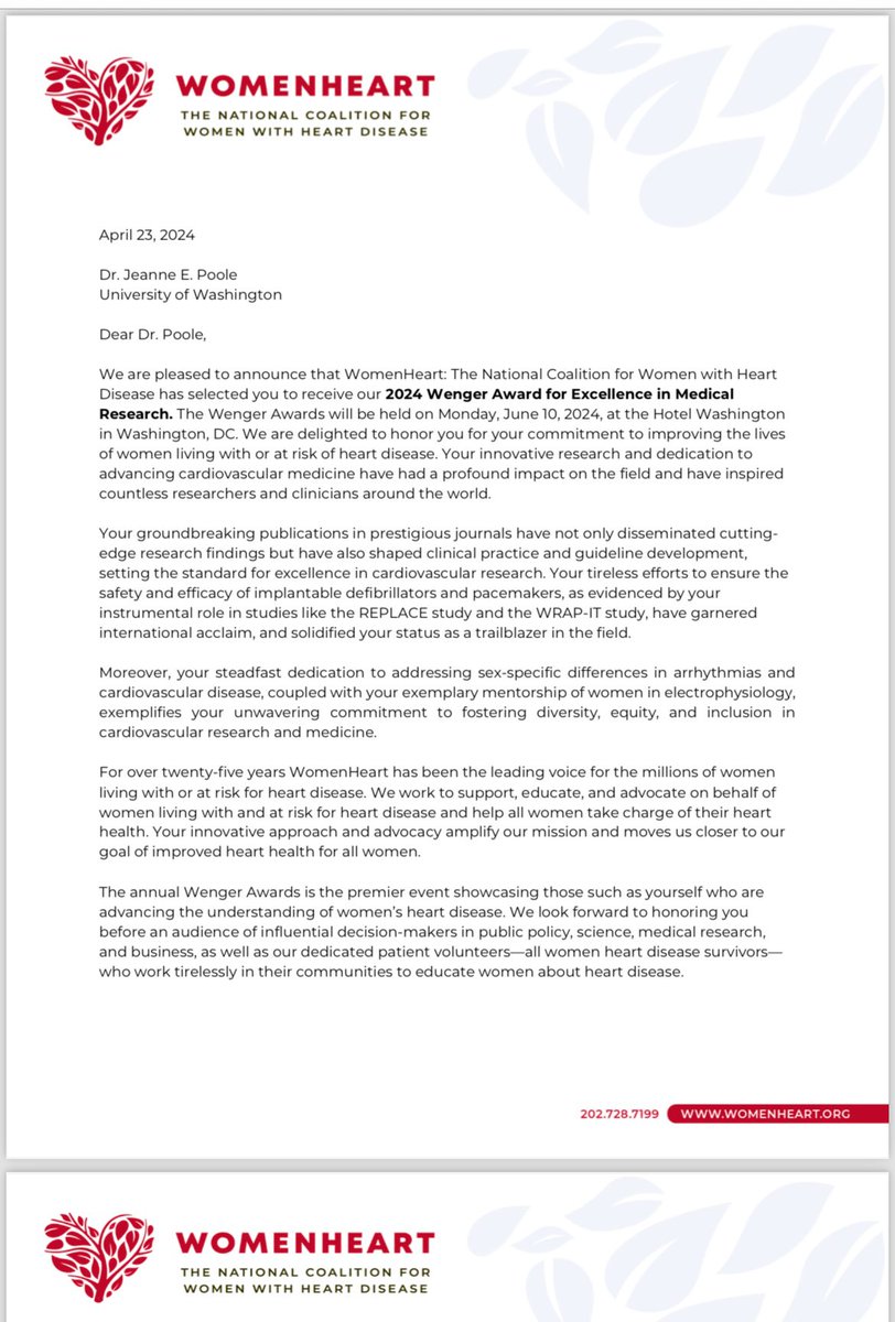 #WomeninMedicine #WIC #WomeninEP @HRS_O2Journal 🔈❤️🙌🏽🔥💥🔥🙌🏽❤️🔈 Our own Dr. Jeanne Poole received the 2024 Wenger Award for Excellence in Research! 👏👏 #EPeeps @WomenHeartOrg @WomenAs1 @HRSonline @rhythmkris @AndreaRussoEP @utedrow @EP_mom1 @LuigiDiBiaseMD @avolgman…