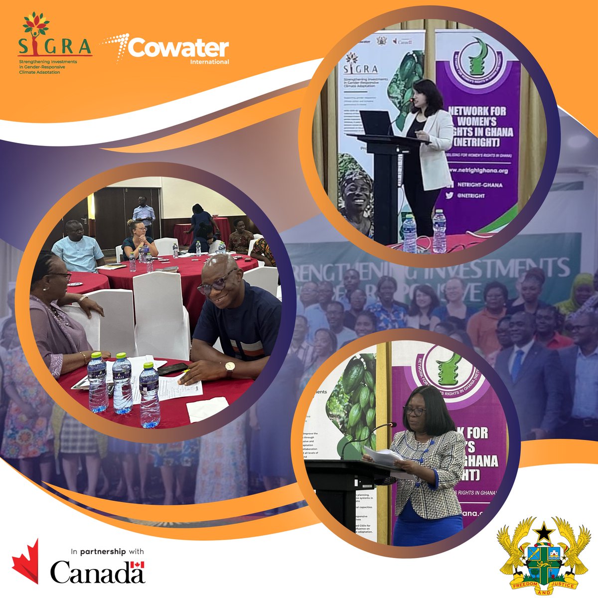 On April 30th, @Cowater_Intl hosted the launch of the #SIGRA Project. The event brought together over 70 participants, including government agencies, CSOs, academia, and development partners. @CanadaDev @CanHCGhana