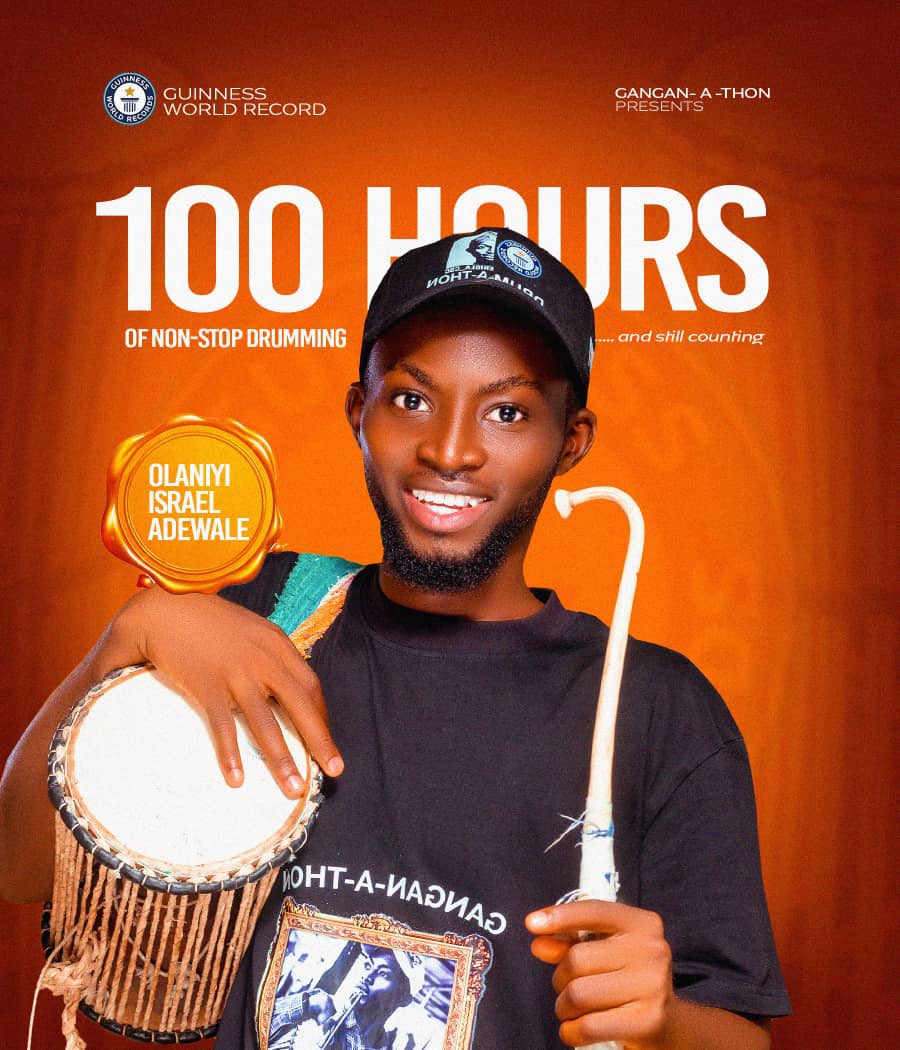 My people, we’re at the 100th hrs mark with just 50hrs left to set a world record for the longest marathon drumming ever, this is our purpose and we’re not backing down!

Let's show to the world how incredible the  power of love is. Together, we can make this happen.
❤️&💡

#GWR