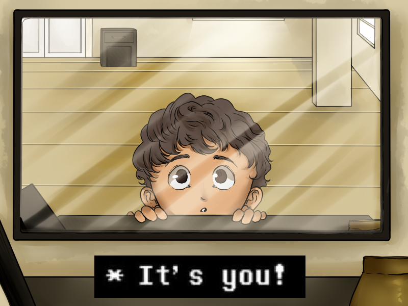 atz_draws's tweet photo. that one Undertale mirror meme https://t.co/jXoZkOBmf5
