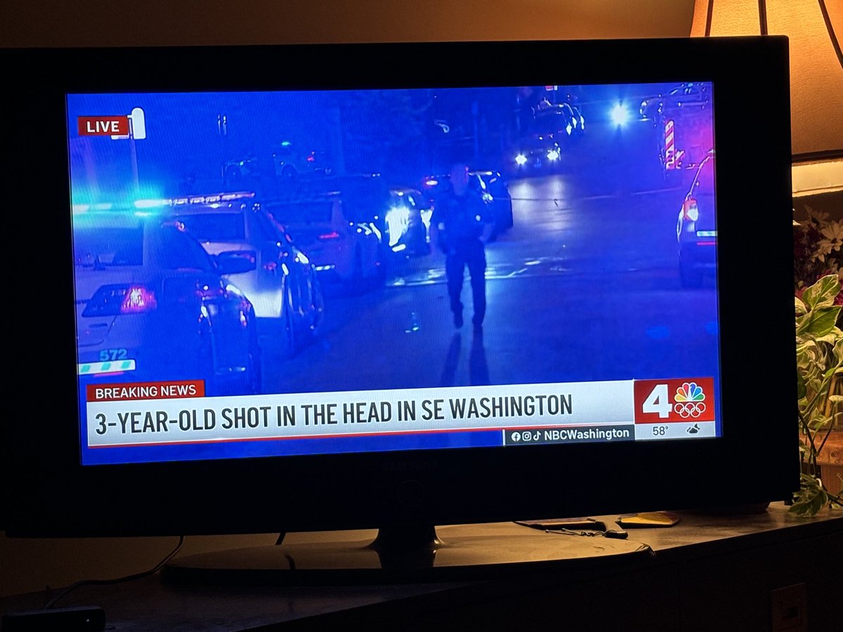 3 year old kid shot in the head tonight in Southeast DC one day after a major shootout near Dunbar HS that seriously injured a 17 y/o girl. JFC. This city isn’t safe for our children.💔