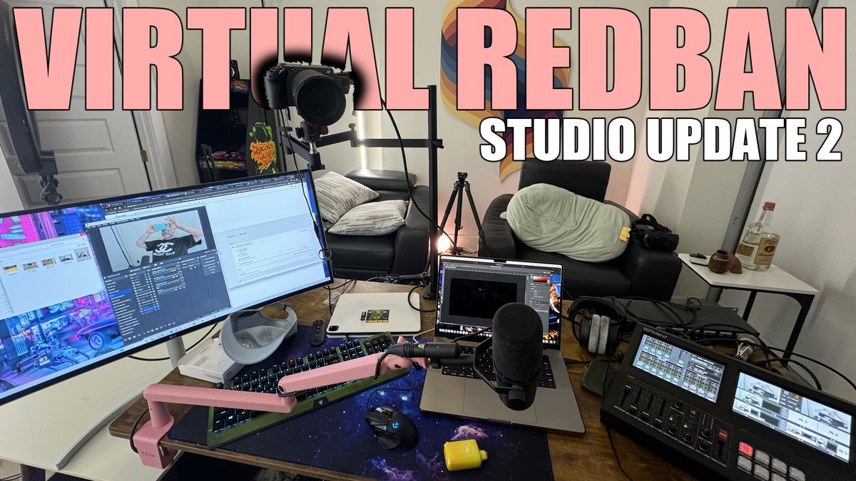 Another week of updates to the studio... lets see if they work! A new #VIRTUALREDBAN is starting soon!

watch here - youtube.com/live/xgj6Q4UNQ…