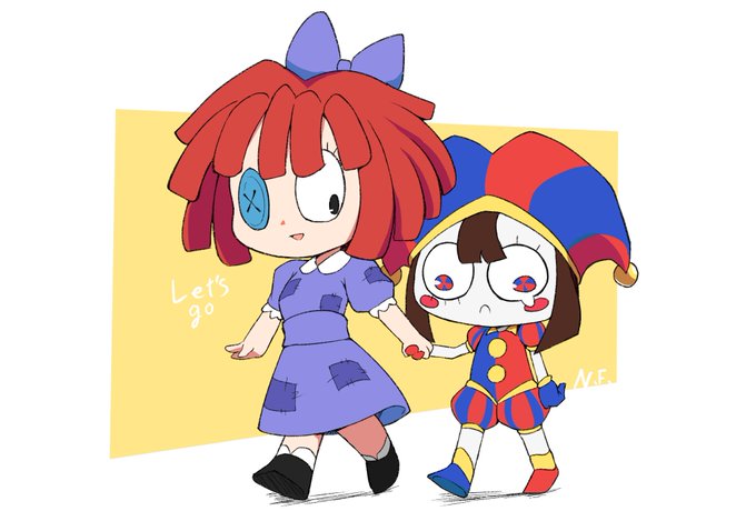 #TheAmazingDigitalCircus 
chibi pomni and ragatha 
