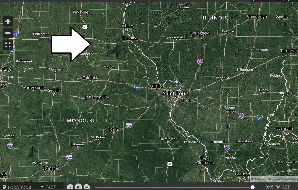 Davenport Iowa NEXRAD RADAR now doing what Saint Louis Weldon Spring NEXRAD RADAR did just over an hour ago.

Will post both screenshots here.

Not to be confused with background clutter, this is actual electron precipitation reflecting the RADAR perimeter at the exact 100…