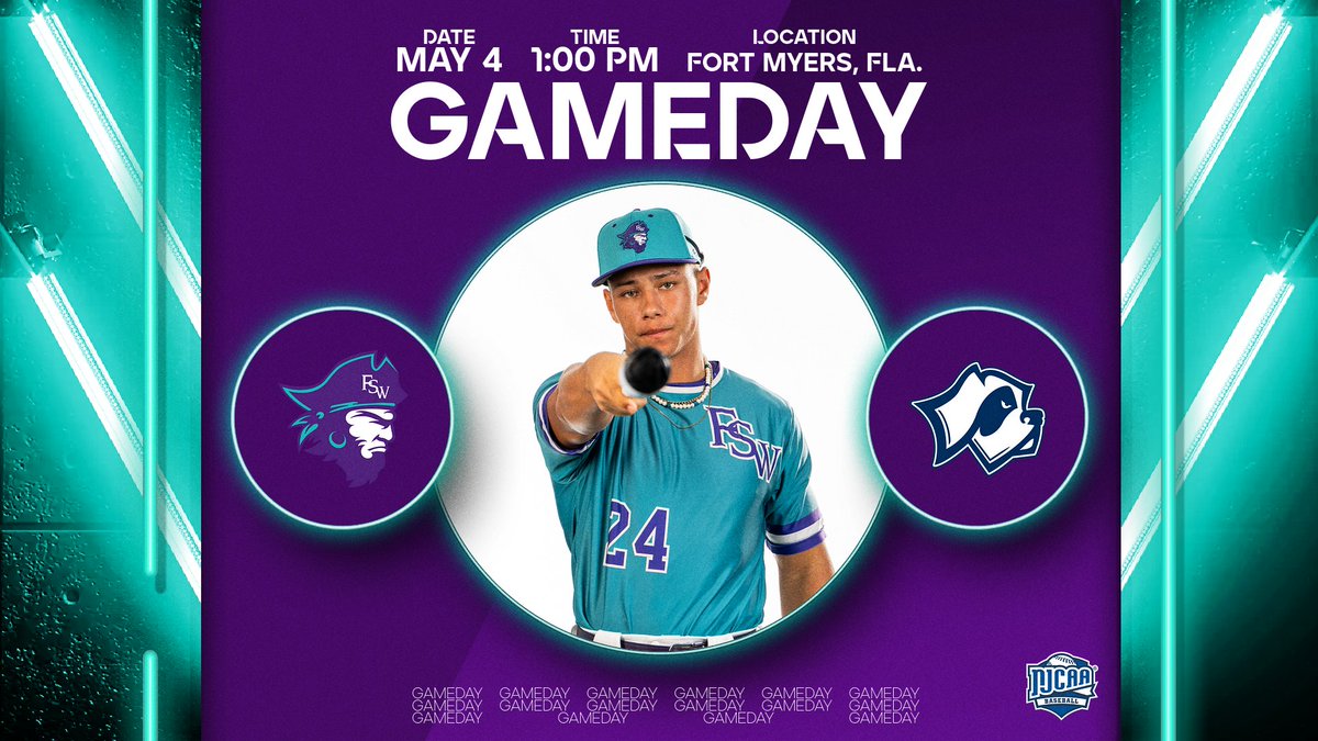 IT'S PLAYOFF GAMEDAY BUCS FANS! The Bucs are back at it today with a chance to punch their ticket to the Final Four in Tampa! ⚾️ vs. Santa Fe 🕐 1:00 PM 🏟️ Buccaneers Park 📺 FSWBucs.com/FSWBucsLive 📊 tinyurl.com/dupbjtp7 📰 tinyurl.com/378vn629