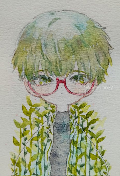 「赤眼鏡 ショートヘア」のTwitter画像/イラスト(新着)
