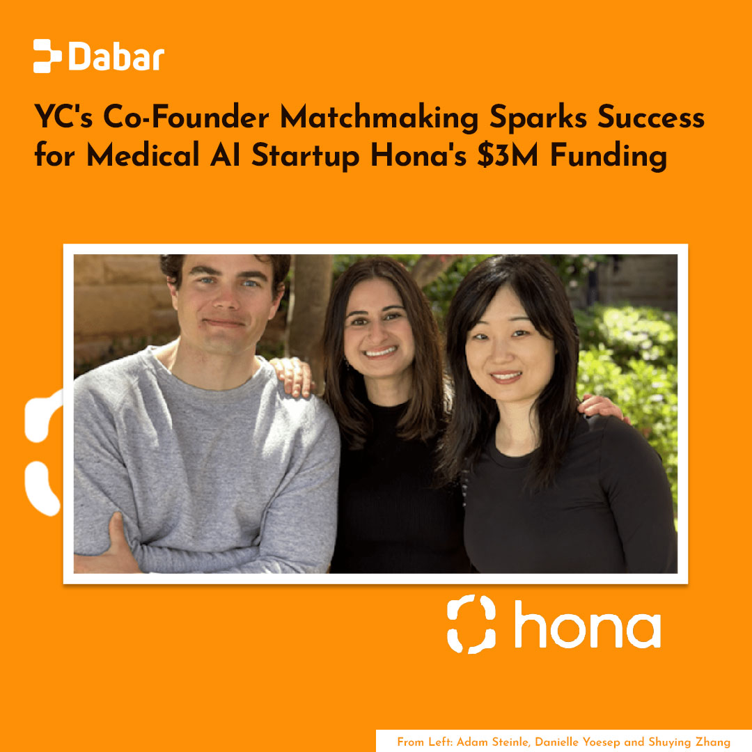 Learn how Hona, a medical AI startup, found success with Y Combinator's co-founder matchmaking platform! 

Read their inspiring journey to securing $3M in funding. 

Click the link to explore their story: thedabar.com/blog/537

#Startup #AI #FundingSuccess
