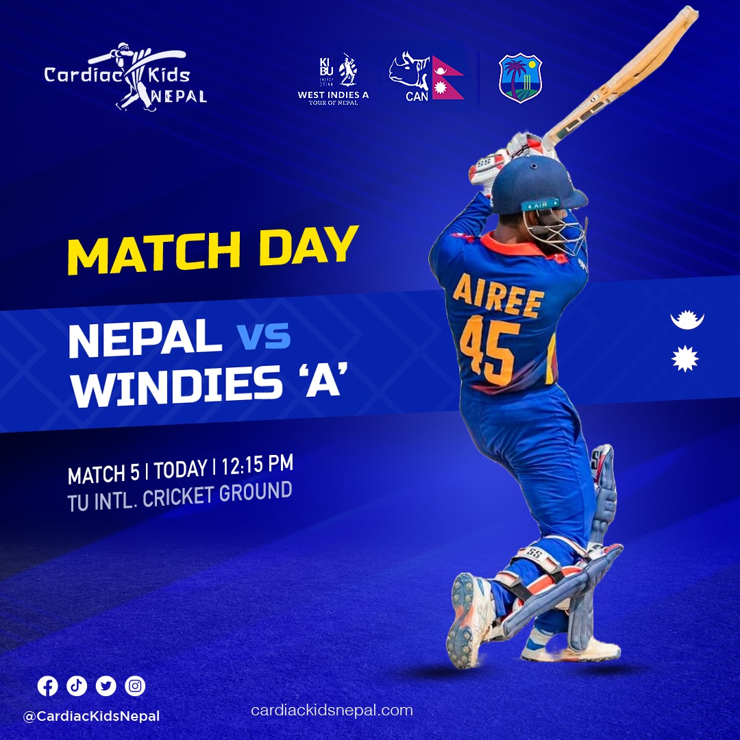 Final showdown: Today is the final match of the series between Nepal and West Indies 'A'. With the Windies already 3-1 up, can Nepal clinch a victory in the last match?
#NEPvsWIA #NepalCricket #weCAN