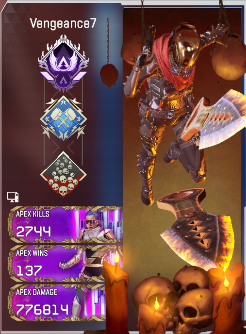 VengeanceSven's tweet photo. Wraith 20 Kill Badge Complete    
Let's Go!    
#ApexLegends #Vengeance7 https://t.co/8QY8y8bS64