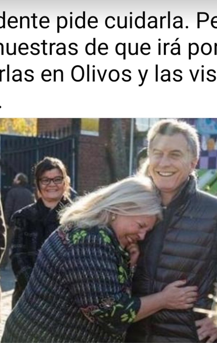 Hola @elisacarrio ya te olvidaste el respeto y los cuidados que te tenía @mauriciomacri mi prdsidente?. Qué pena!