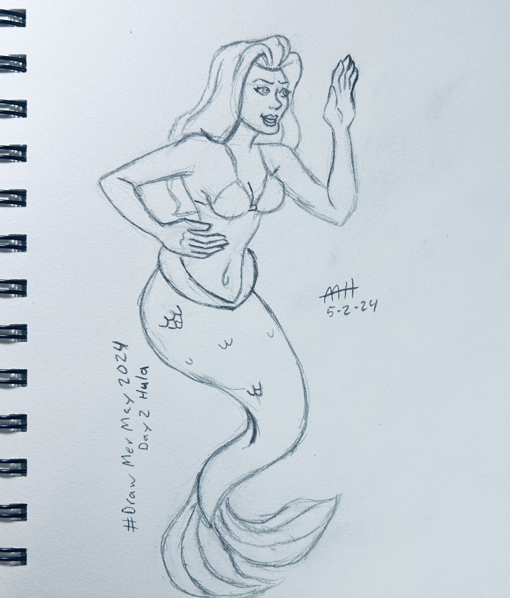 jk_antwon's tweet photo. Did someday Mercat? These toe beans are so cute! Also I missed posting day 1 &amp; 2 on here. #toebeans #mercat #mermaid #sketch #drawmermaid2024 #drawmermay2024day3 #cat #drawdaily #drawingchallenge #latenight #latenightsketch #latenightdrawing https://t.co/LS1y4bSwWA