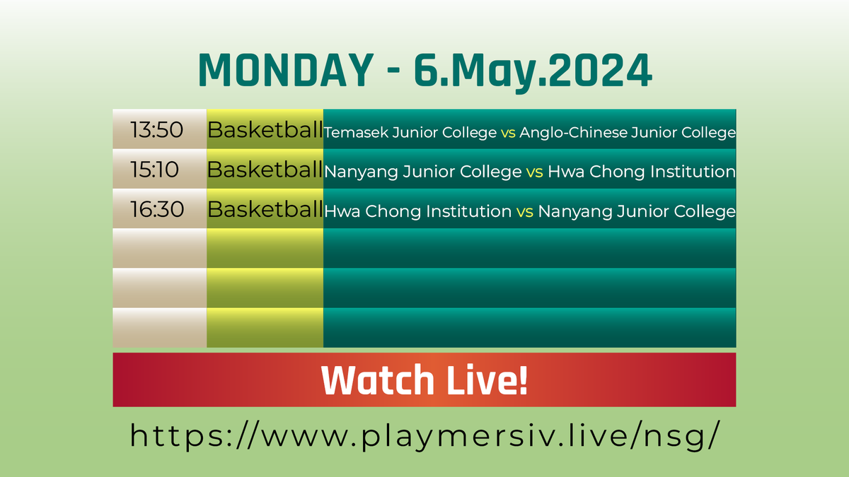 Have a restful weekend everyone, for it's going to be a jam packed Monday 6 May full of action. 3 Rugby finals headline a 13 stream day. It's all at playmersiv.live/nsg #nsg2024 #sports #schoolsports #youthsports