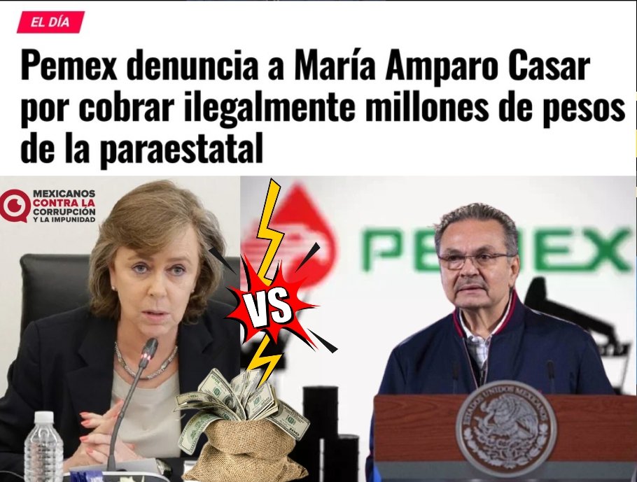 🔴🔴Tómala.
La Presidenta ejecutiva de Mexicanos Contra la Corrupción, María Amparo Casar, resultó una fichita y habría cobrado más de 31 millones de pesos ilegal y fraudulentamente. 
Ya fue denunciada por la propia Pemex. 
➡️ ➡️ wp.me/pbiqPq-nN0