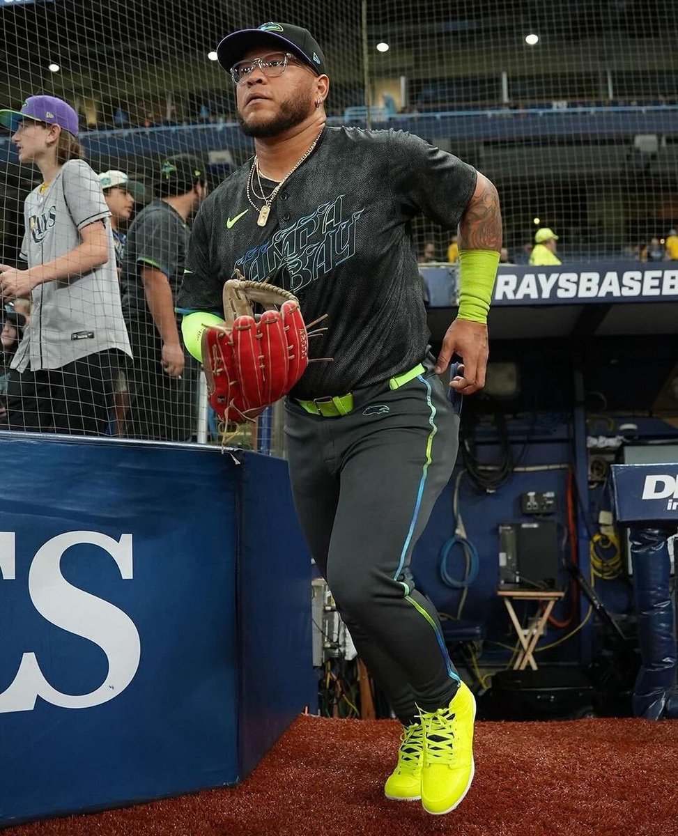 The City Connect threads in action for the @RaysBaseball #uniswag