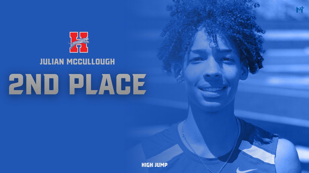 Congratulations Heritage Jaguar, Julian McCullough (12th) who finishes his high school career taking home the SILVER MEDAL 🥈 with a 2nd place overall in the High Jump at the Track &amp; Field State Championship! What a great multi-sport athlete! #MISDProud