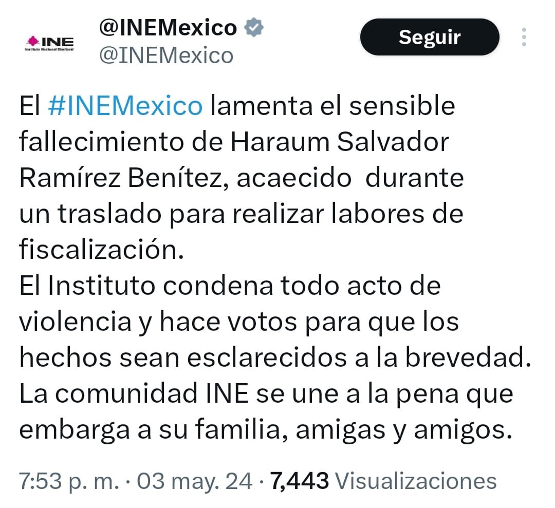 La continuidad que promete Claudia es no saber si regresarás a casa con vida. Que en paz descanse.