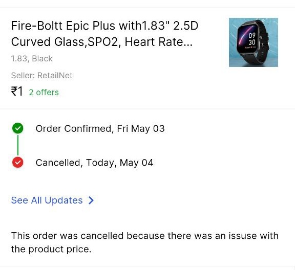 #Flipkart FRAUD 😡
<a href="/Flipkart/">Flipkart</a> <a href="/flipkartsupport/">FlipkartSupport</a> , why is the sale announced? Why all the orders cancelled?
#fraudkart