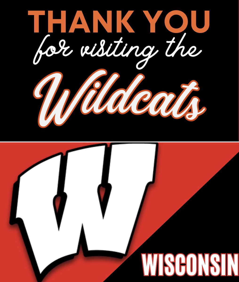 Thank you @CoachMikeTress and @Haynes_Badgers from @BadgerFootball for visiting @VeronaWildcatFB today! #OnWisconsin #RollCats #wisfb
