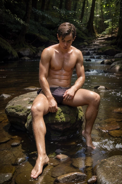 El paseo al rio iba bien hasta que tus amigos corrieron con tu ropa y te abandonaron en ropa interior 😈#gayslave