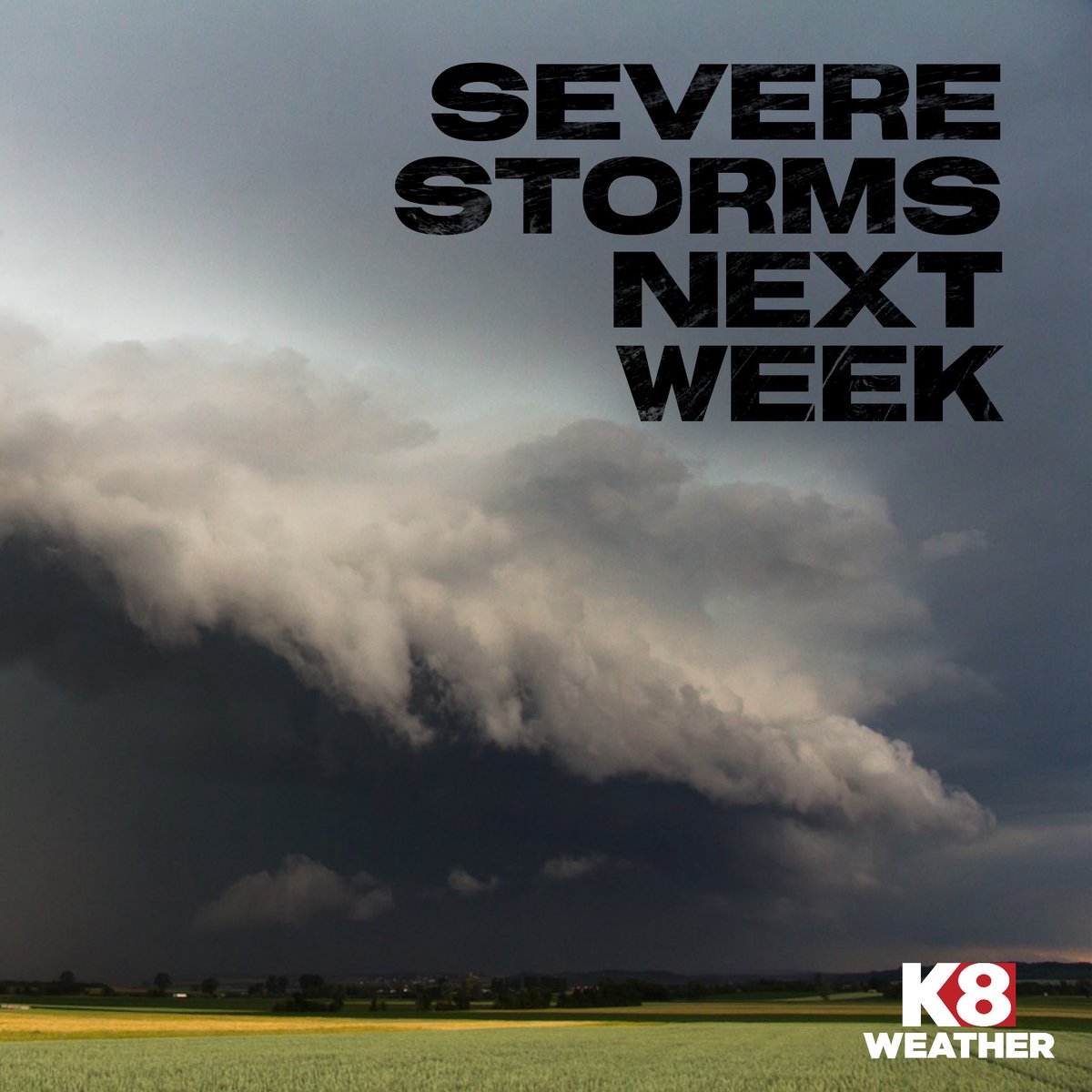 As we go into next week, more storms are expected, but with a much more unstable environment. At this time, we are most concerned with Tuesday and Wednesday. Large hail appears to be the main threat. Don’t cancel anything, but be weather aware. We will keep you updated.