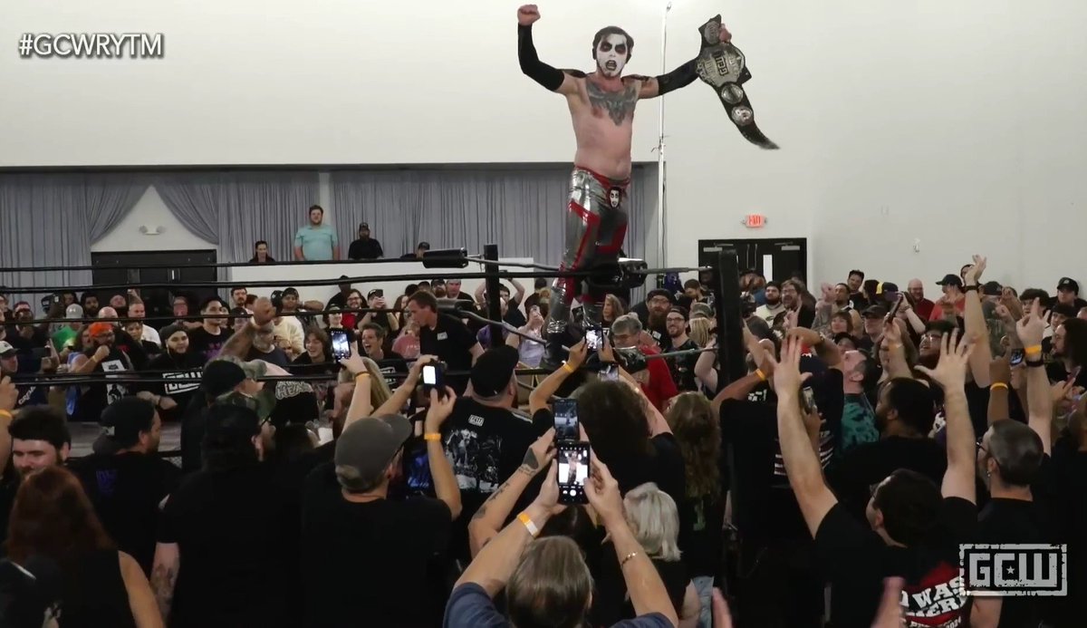 GremlinRowan's tweet image. The pop for @DanhausenAD winning at #GCWRYTM was SO huge, he's the people's @GCWrestling_ champion