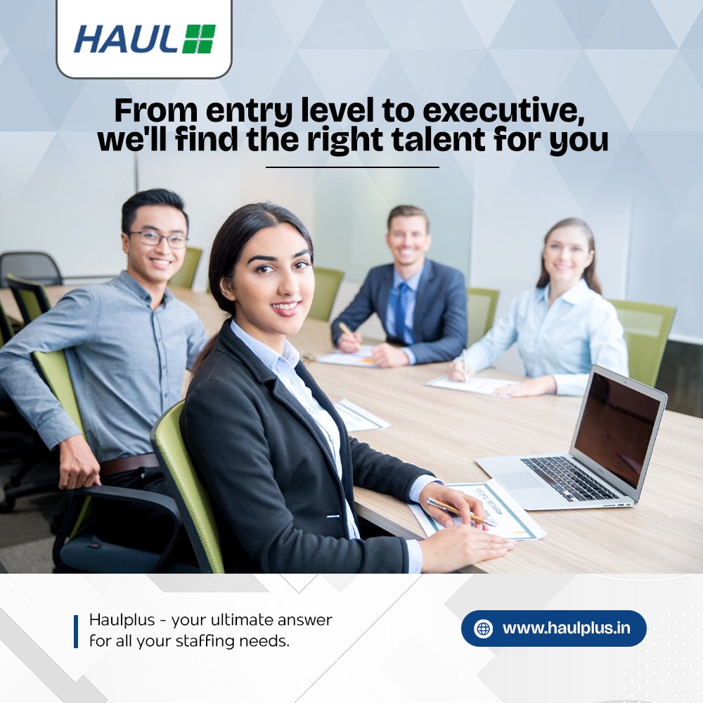 Let us make your hiring decisions for you while you freely focus on business goals and motives. Recruit the best manpower with HaulPlus.

Call us now at 7030954100 or visit haulplus.in

#staffingfirm #staffingservices #staffingindustry #staffingcompany #humanresource