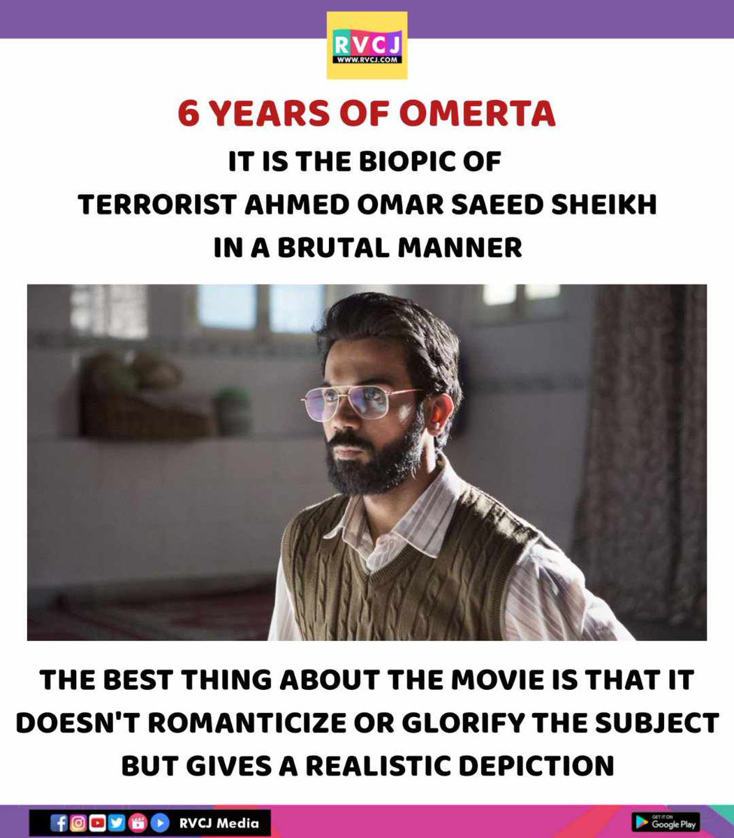 6 years of Omerta #omerta #rajkummarrao #hansalmehta @RajkummarRao @mehtahansal