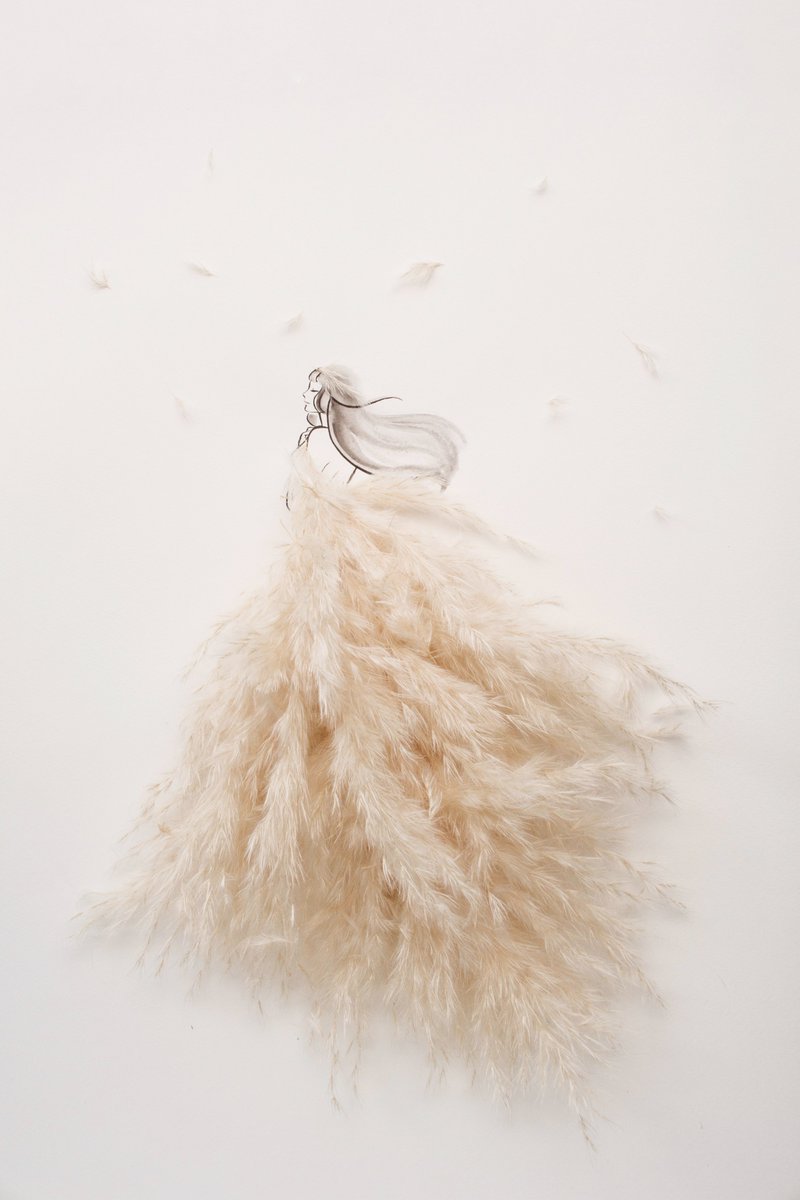 「オハヨー」|はな言葉🌷葉菜桜花子🌷新作ドレスできましたのイラスト