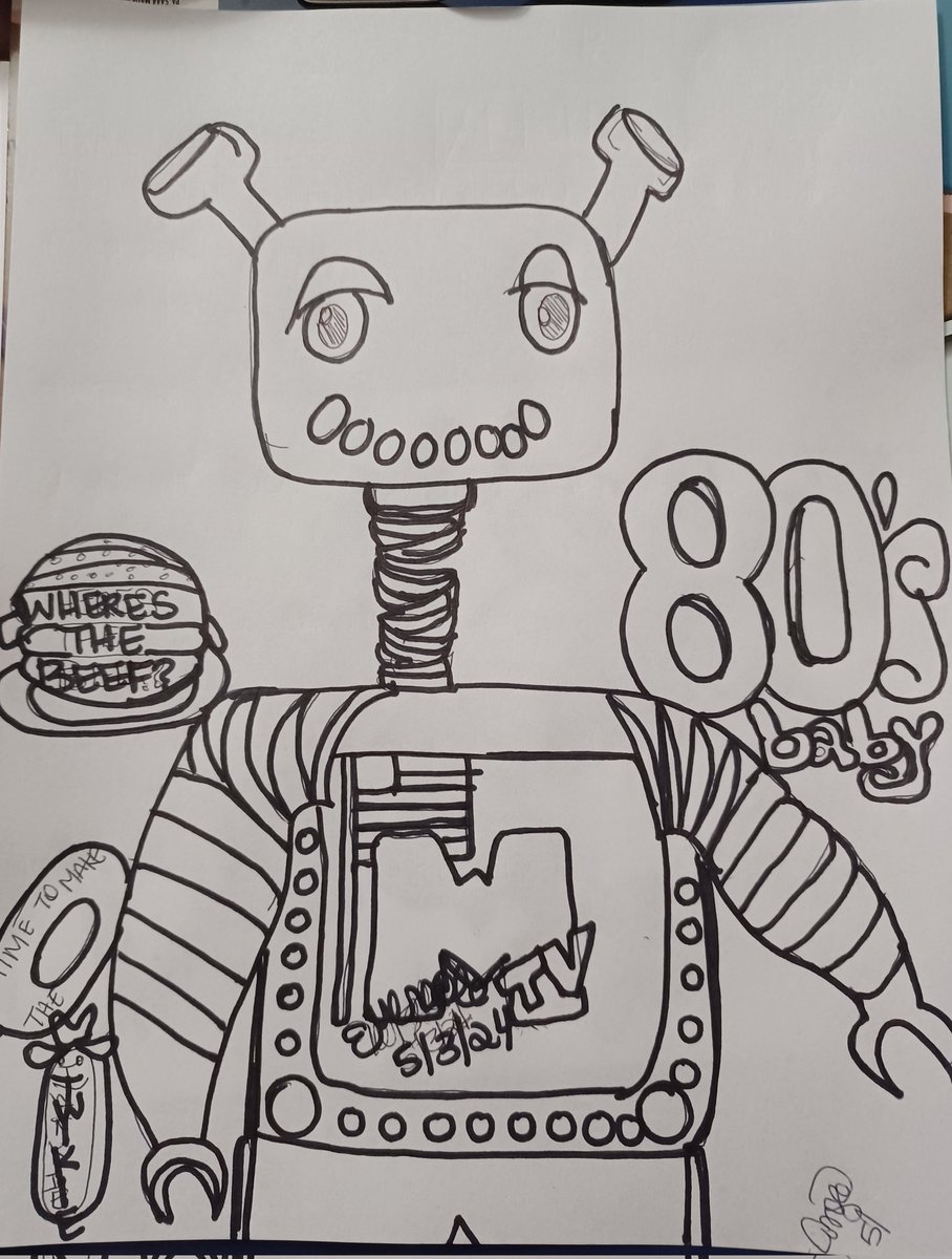 #MayThe4thBeWithYou #Happy #StarWarsDay #May the #force be with you 🤖👾#TodaysDoodle #Draw #Robot #BeeBoppBooBop #Drawing #Art #NeverGrowOld #YoungAtHeart