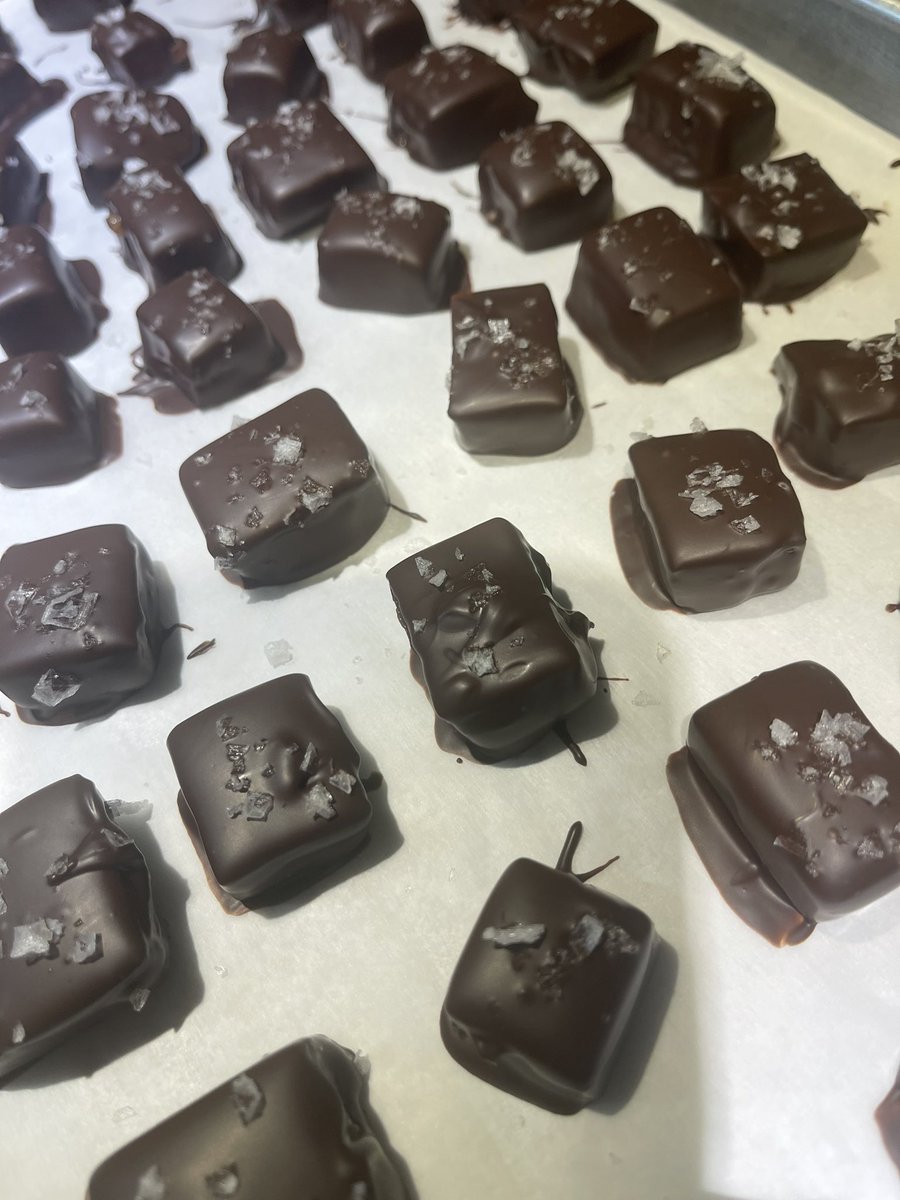 Tonight’s (sort of)bake: chocolate covered caramels