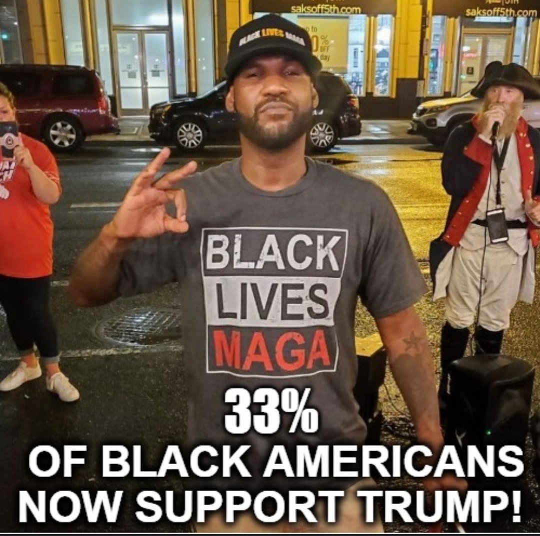 A black male co worker today, that supports Trump, told me that his dem friends told him Trump was going to jail. Then he asked me about the hush money case. I tried to explain that. He said that more and more black people are turning toward Trump because everything was…