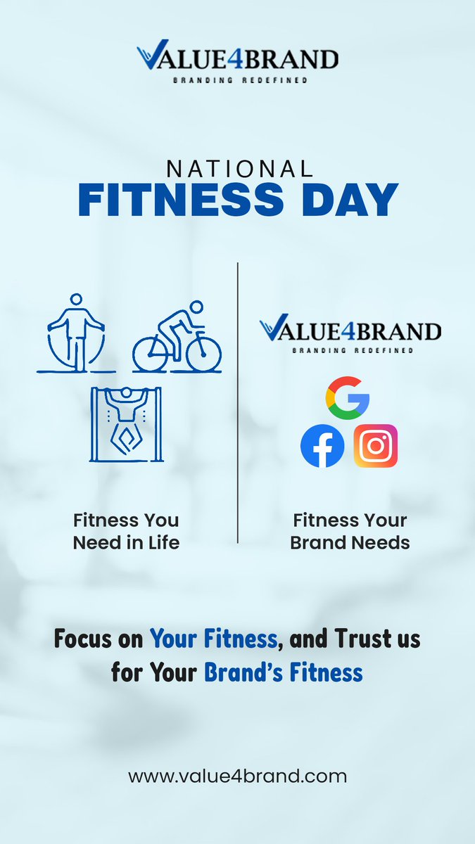 Focus on your fitness, and trust us for your Brand's Fitness 💪

#nationalfitnessday #fitnessday #fitlife #workout #marketingagency #DigitalMarketing