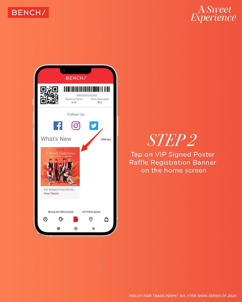 Ready to take home a piece of Sweet Experience history? Follow these simple steps on May 6-7, 2024, for a chance to win an ENHYPEN signed poster.

Friendly reminder: This raffle registration is open only to winners of the VIP shopping raffle.