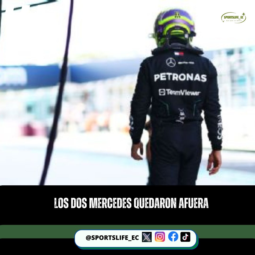 🚨 ¡ELIMINADOS!

📌 Los dos dos pilotos de #Mercedes quedaron afuera de la #Formula1 🏎️. Lewis Hamilton reflejó su impotencia.

Auspicia: Pameshopec 📌