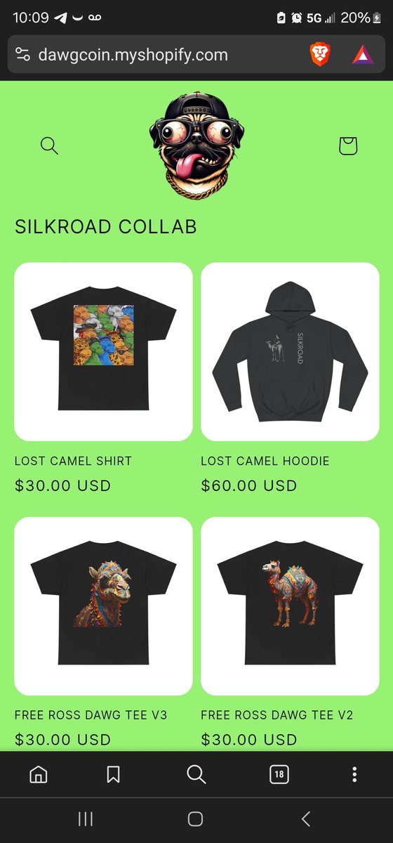 UPDATES TO THE STORE!

Dawgcoin.myshopify.com 

We have officially launched our collab with @Silkroad_SOL! We have 4 hoodies and shirts that will help us #FreeRoss! Merch that has both logos @Dawgcoin_erc20 and @Silkroad_SOL will be divided between the communities. The…