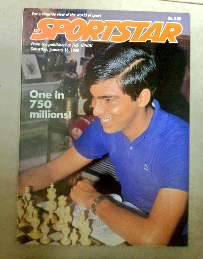 1988 :: Viswanathan Anand ( @vishy64theking ) On The Cover of Sportstar