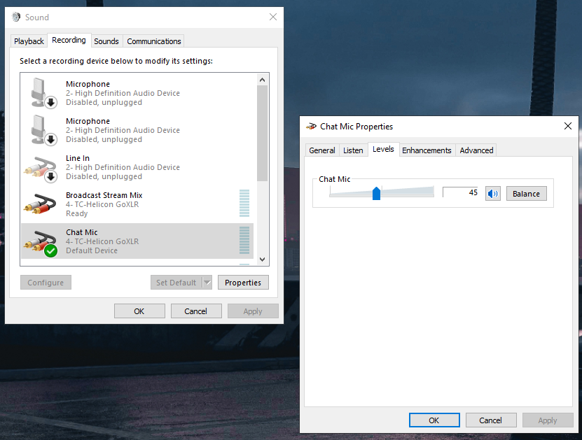 السلام عليكم ورحمة الله وبركاته,

ياجماعه عندي مشكله بمستوى صوت المايك كل ما ارفعه ل 100 يرجع ينزل بعد فتره ل 45 لحاله بدون ما اسوي شي ودايما تتكرر معي المشكله, اللي عنده حل او يعرف السبب يساعدني الله يعطيكم العافيه.