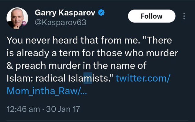@zoo_bear @Kasparov63 The world should know that you are that same kind of Radical Islamist who instigated mass murder by editing Videos to spread Propaganda #SarTanSeJuda…

People evolve & go closer to the truth unlike radical Islamist stuck in caveman era when terror was born