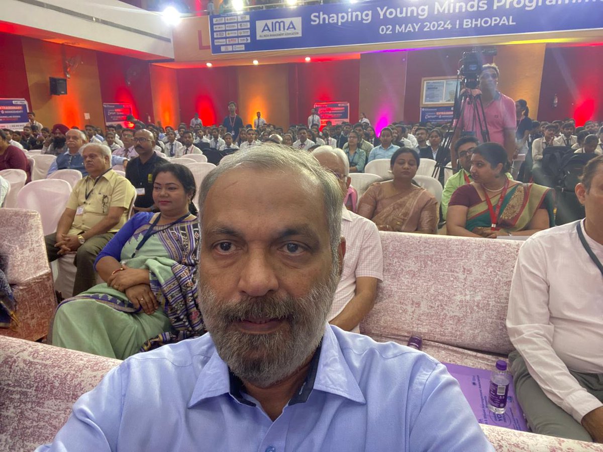 Wonderful listening to Richard Rekhi and speaking at Shaping Young Minds Programme of AIMA at Bhopal, organized by Bhopal Management Association on 2nd May 24. 🙏