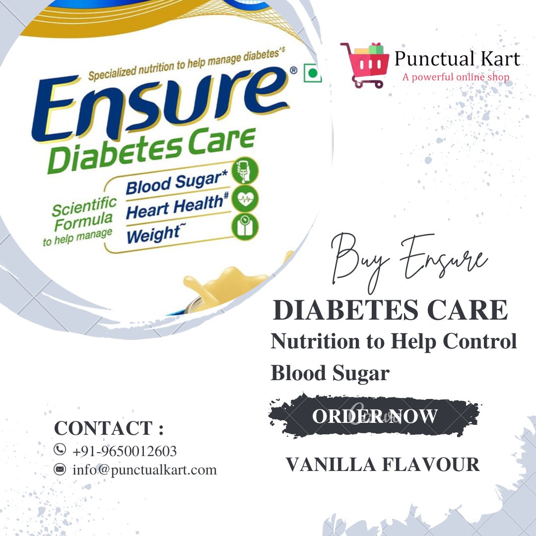🔥 Flavor-packed nutrition to manage your diabetes! Get Ensure Diabetes Care from Punctual Kart for just ₹1,990! 💪 #DiabetesManagement #HealthyLiving #PunctualKart 🌟