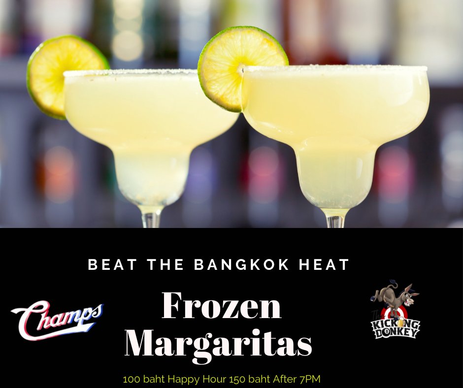 Beat the Bangkok heat with a Kicking Donkey Frozen Margarita! ☀️ #TheKickingDonkey #FrozenMargarita