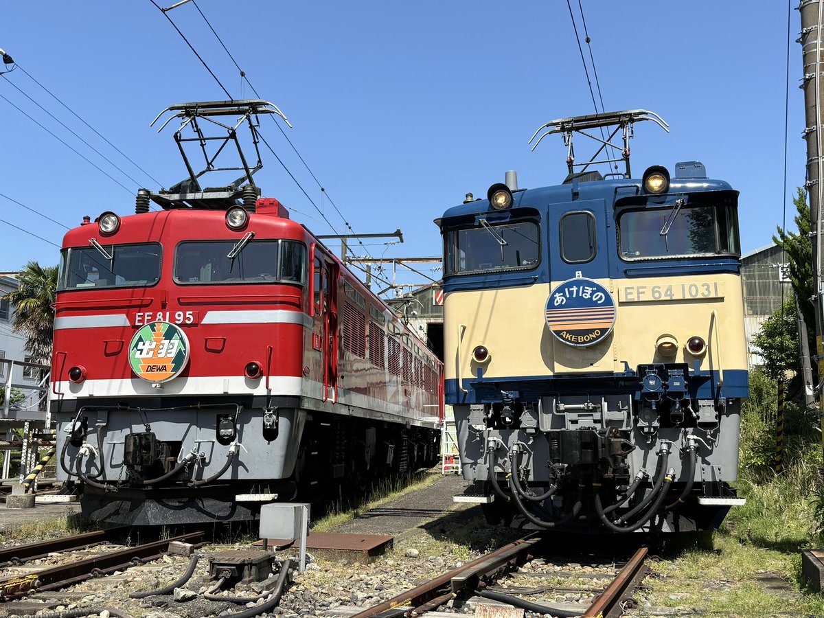 田端運転所機関車見学会 今回はEF81 95とEF64 1031でした〜 双頭連結器