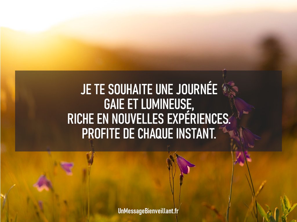 Encore une belle journée qui commence, et c'est enfin le week-end !

À toi qui lis ce message, je te souhaite une journée lumineuse.💗

#BonneJournée #Samedi
#Ligue_Des_Optimistes #PenséePositive
#DéveloppementPersonnel
#UnMessageBienveillant