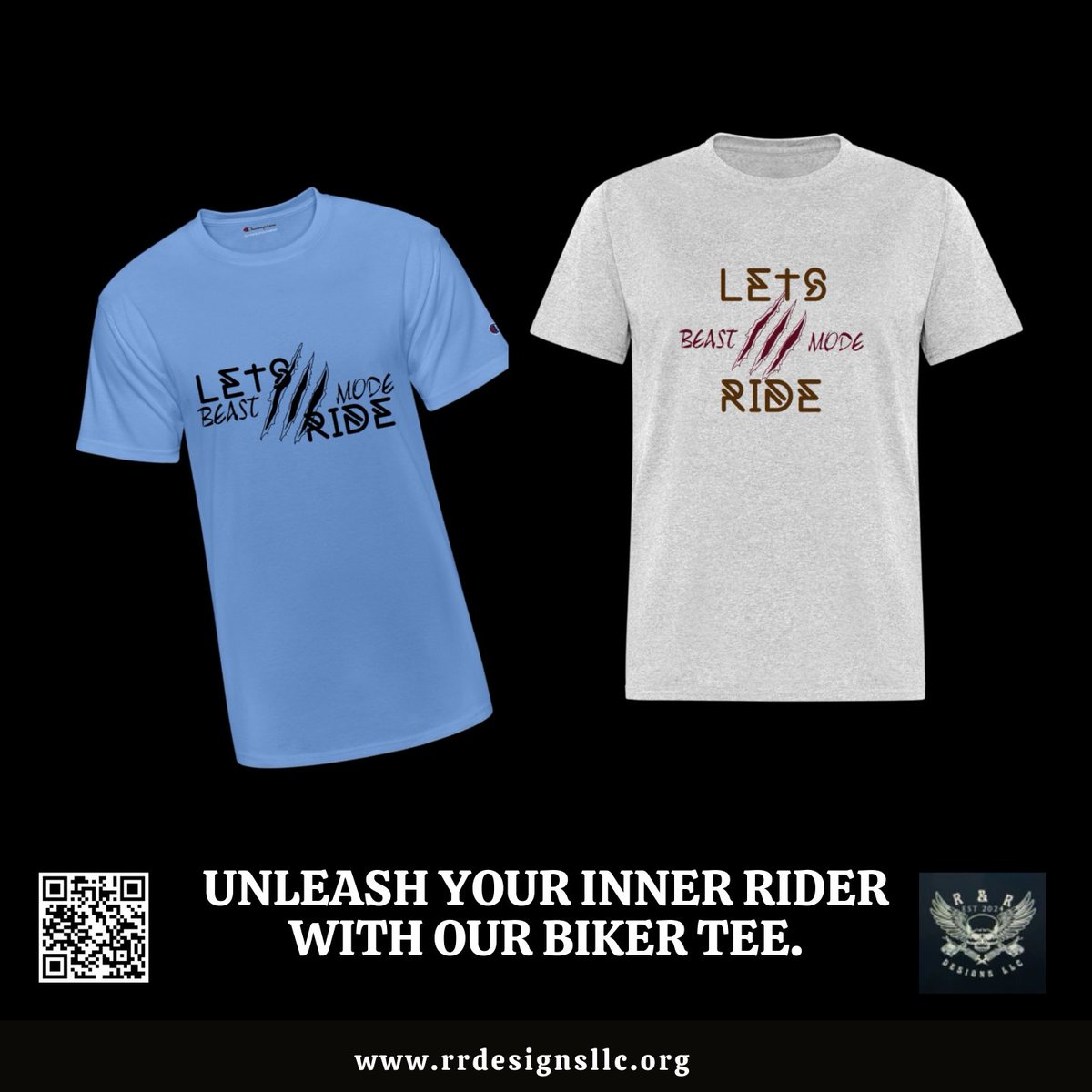 RnRDesignsLLC's tweet image. There's nothing quite like the feeling of the engine roaring and the wind in your face. Embrace the biker lifestyle with an R &amp;amp; R Designs Biker Tee.

#rrdesignsllc #bikerlifestyle #engineroar #windinface  #unique #breathablefabric 

💥Visit Us: rrdesignsllc.org