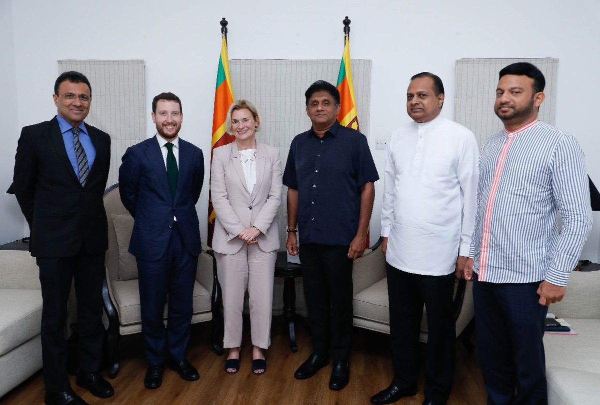 Good meeting with Leader of the Opposition @sajithpremadasa and learn about his priorities for Sri Lanka 🇱🇰. We discussed economic reforms and cooperation on renewables, maritime and circular economy.