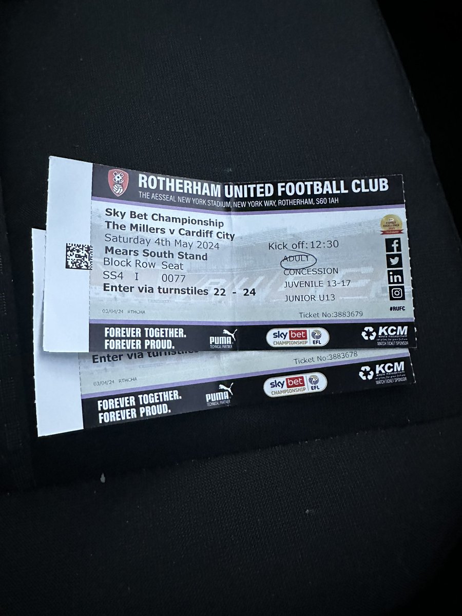 For the last time this season 💙 Rotherham away on the train